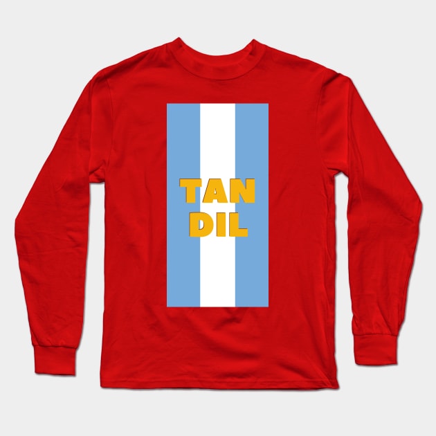 Tandil in Argentina Flag Colors Vertical Long Sleeve T-Shirt by aybe7elf